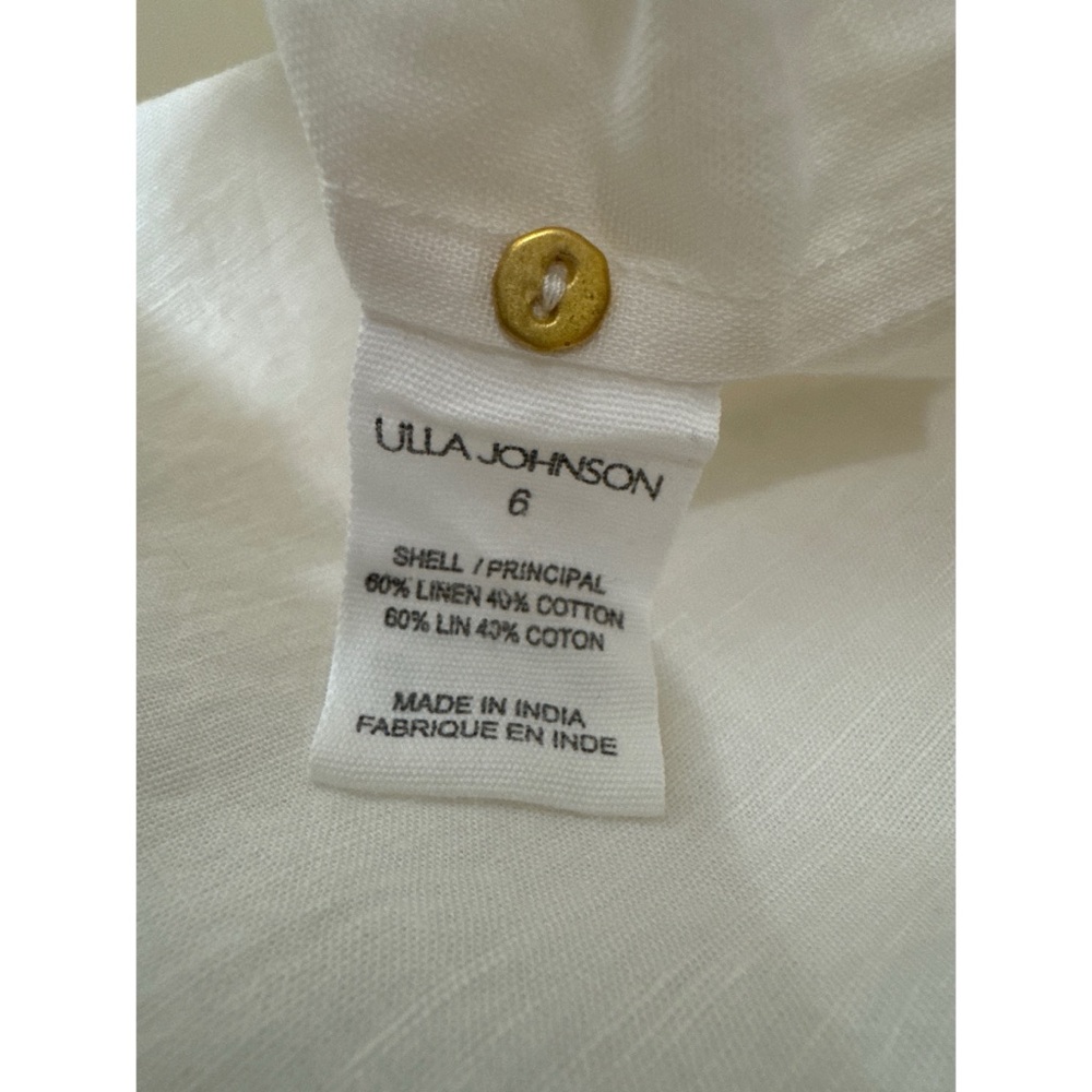 Ulla Johnson Sofia Top Ivory Size 6 - Picture 6 of 9